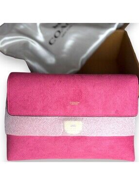 🌺 COACH Chelsea Fuchsia 30 Suede Shoulder Bag